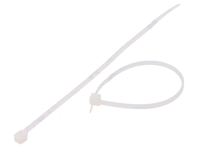 Kabelbinder; L: 120mm; W: 2,5mm; polyamide; 78,5N; natuurlijk Kabelbinder; L: 120mm; W: 2,5mm; polyamide; 78,5N; natuurlijk
